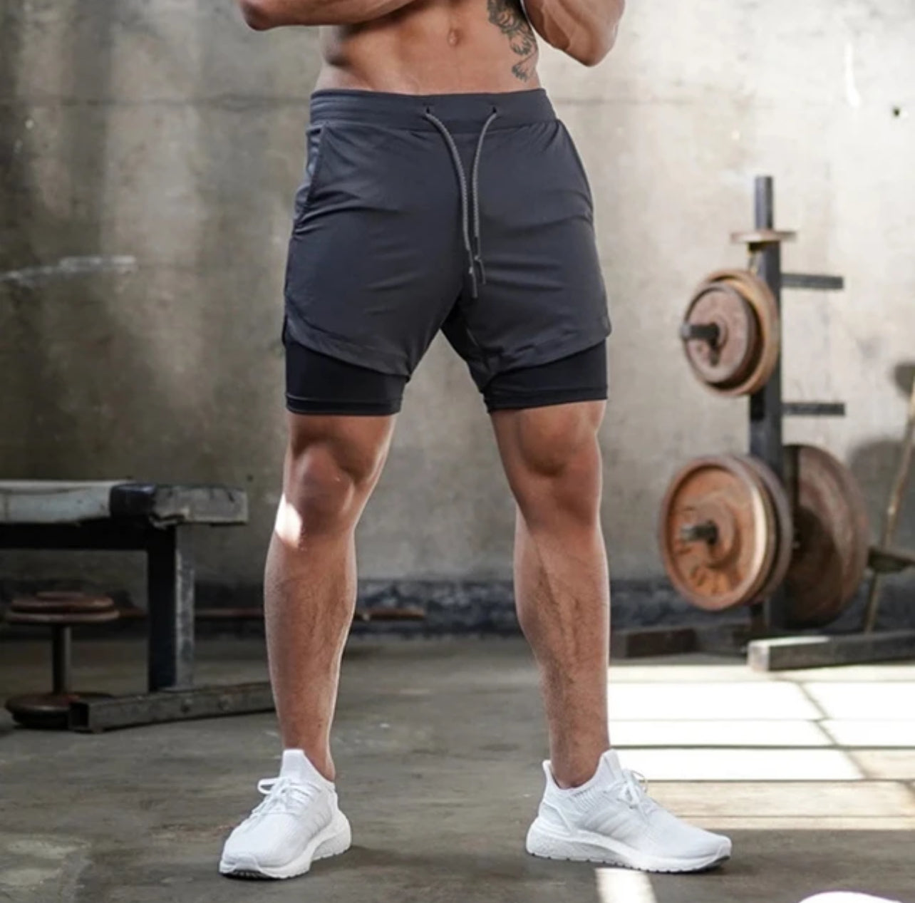 Men’s Elastic Gym Shorts